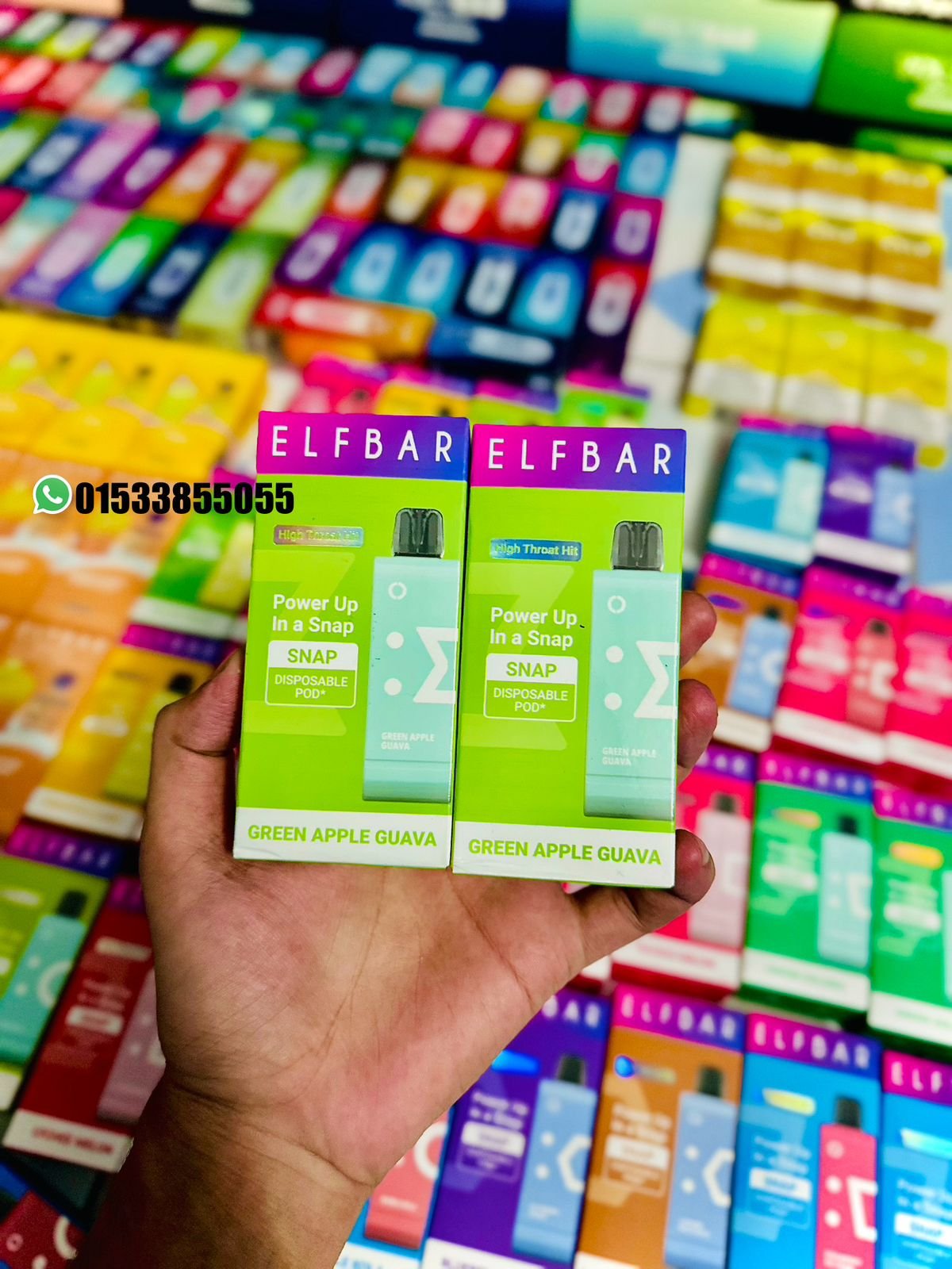 ELFBAR SNAP SMART CARTIDGE 14,000 PUFFS GREEN APPLE GUAVA
