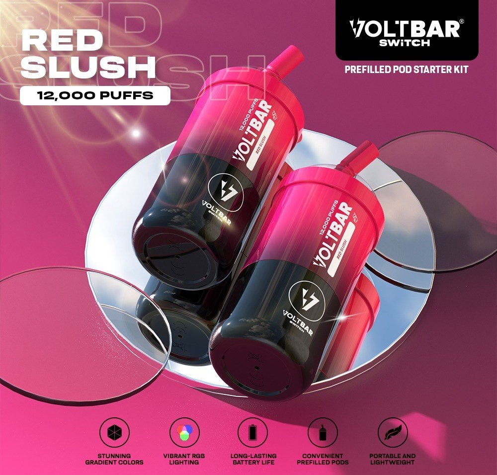 VOLTBAR SWITCH 12,000 PUFFS FULL KIT RED SLUSH