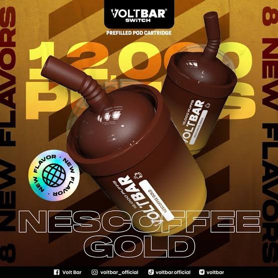 VOLTBAR SWITCH 12,000 PUFFS CARTIDGE NESCOFFEE GOLD