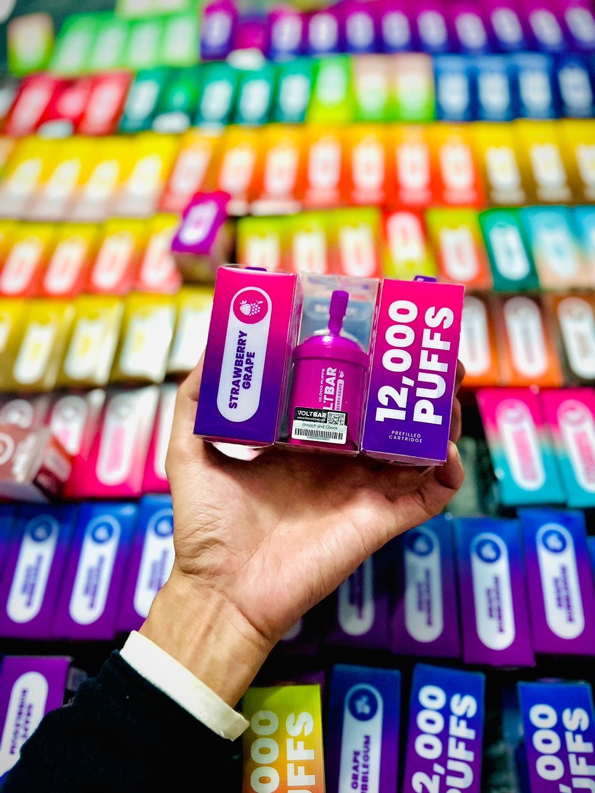 VOLTBAR SWITCH 12,000 PUFFS CARTIDGE STRAWBERRY GRAPE