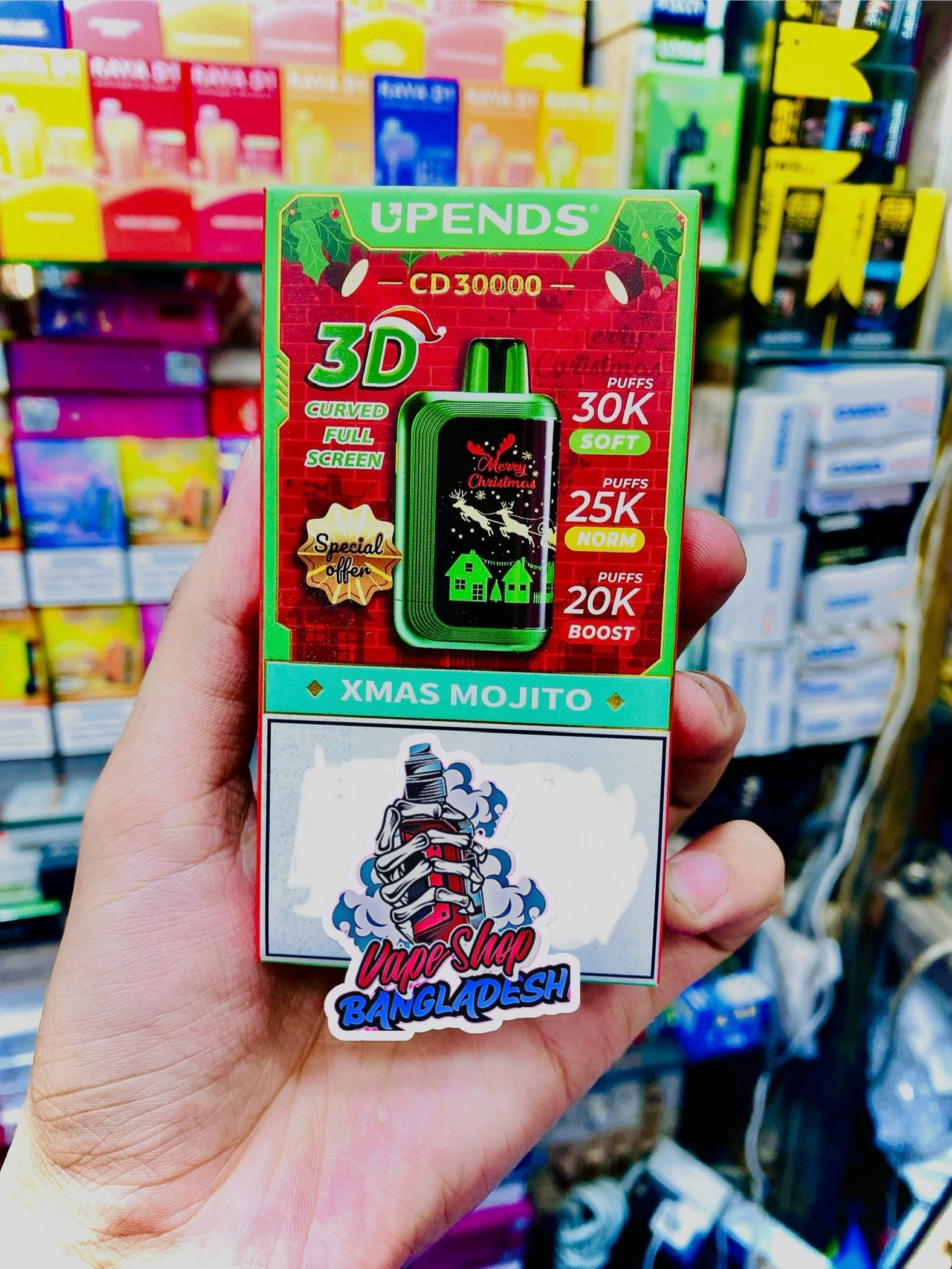 UPENDS CD 30,000 PUFFS XMAS MOJITO