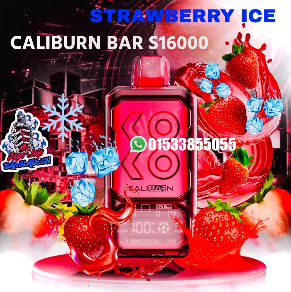 CALIBURN BAR S16000 PUFFS STRAWBERRY ICE