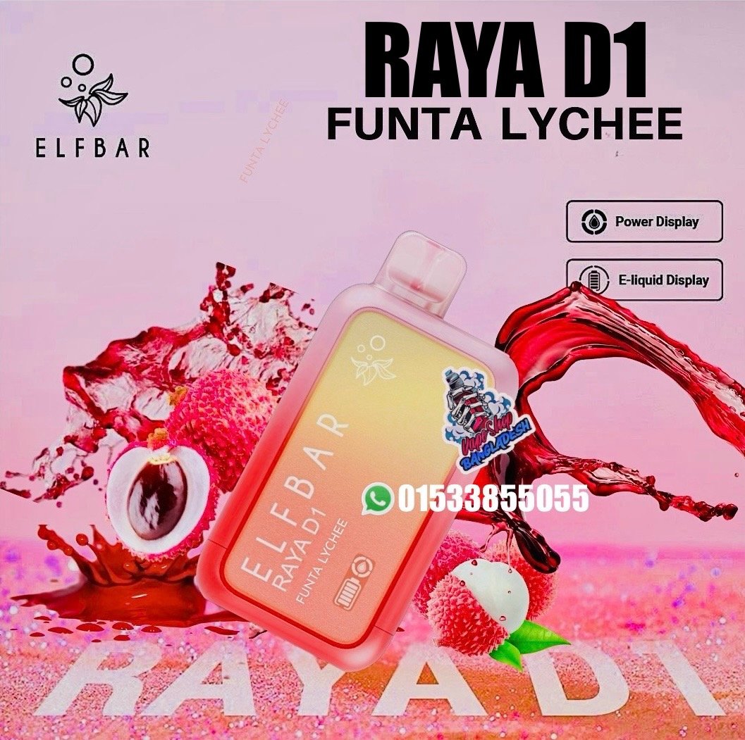 ELFBAR RAYA D1  13,000 PUFFS FUNTA LYCHEE