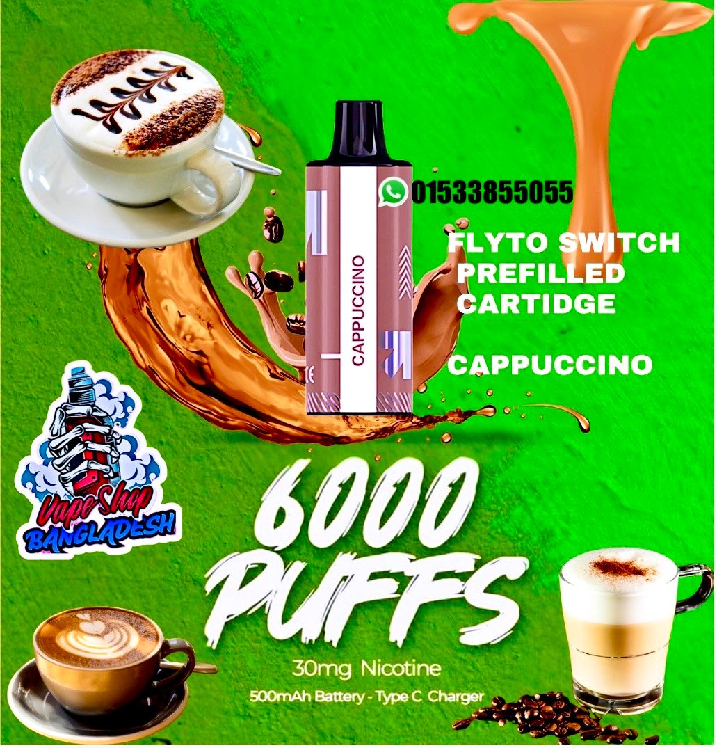 FLYTO SWITCH CAPPUCCINO 6000 PUFFS CARTRIDGE