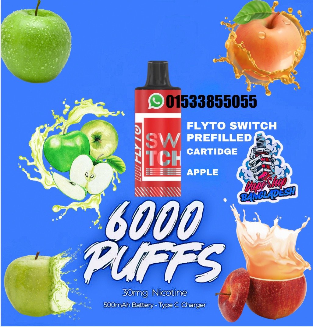 FLYTO SWITCH APPLE CARTIDGE 6000 PUFFS