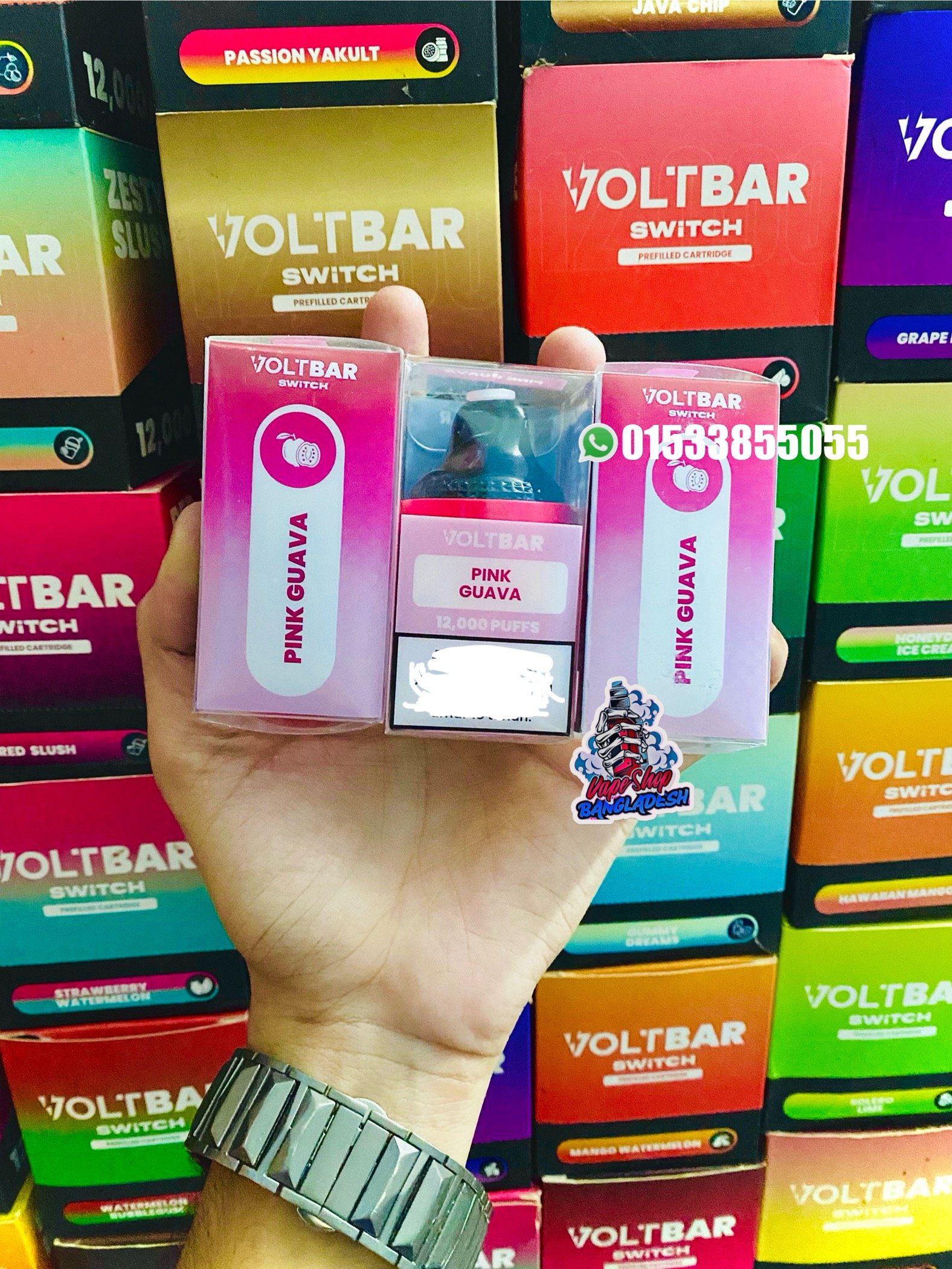 VOLTBAR SWITCH 12,000 PUFFS CARTIDGE PINK GUAVA
