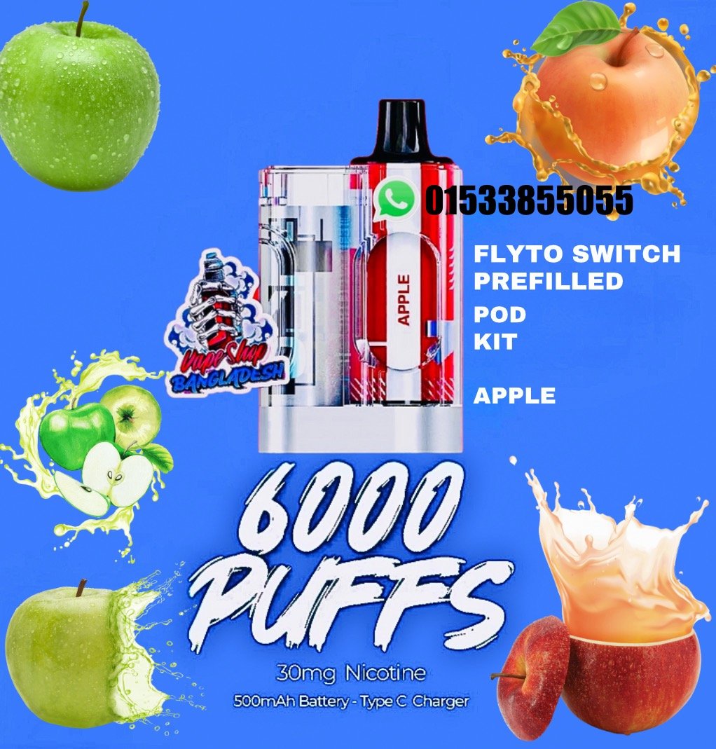 FLYTO SWITCH APPLE FULL KIT 6000 PUFFS