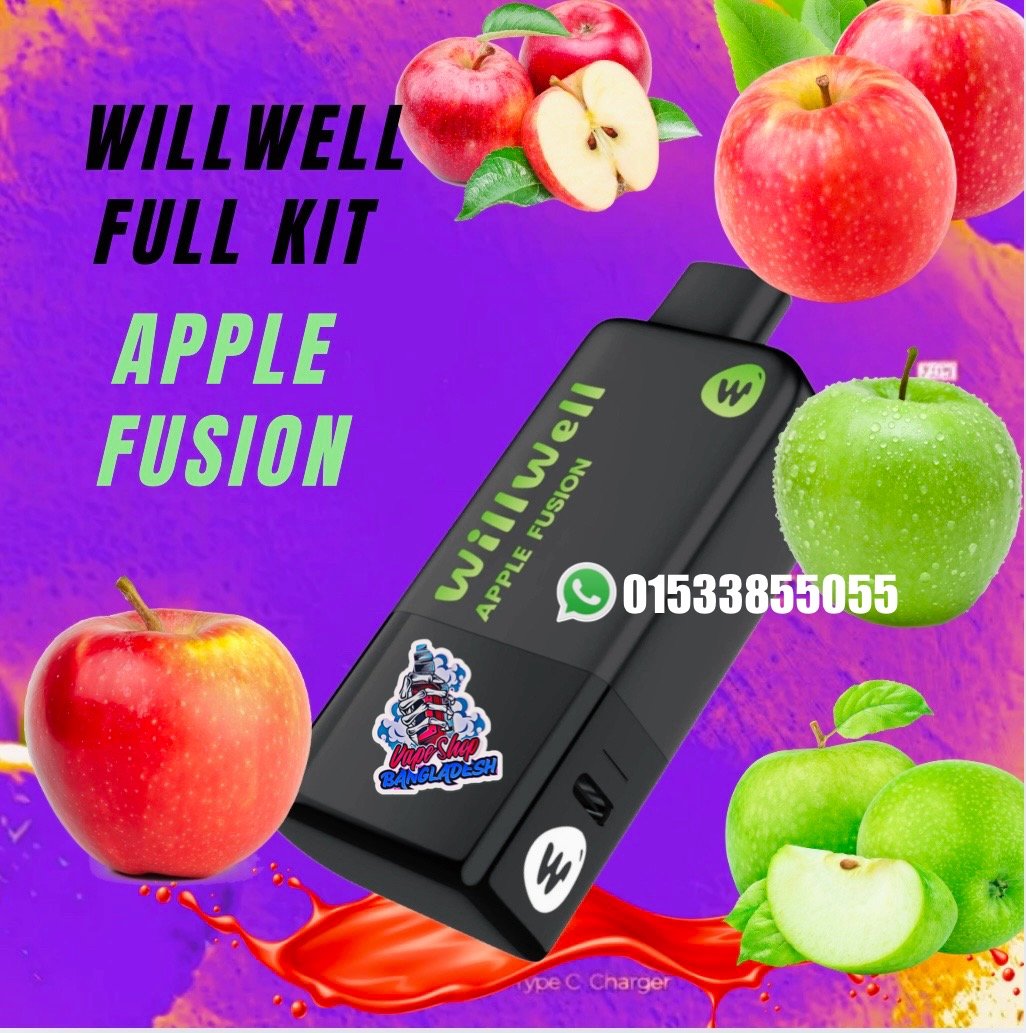 WILL WELL 11,000 PUFFS FULL KIT APPLE FUSION