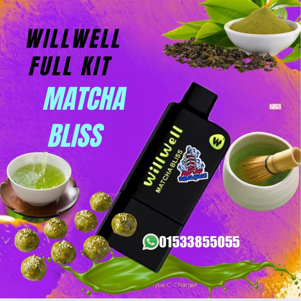 WILL WELL 11,000 PUFFS FULL KIT MATCHA BLISS