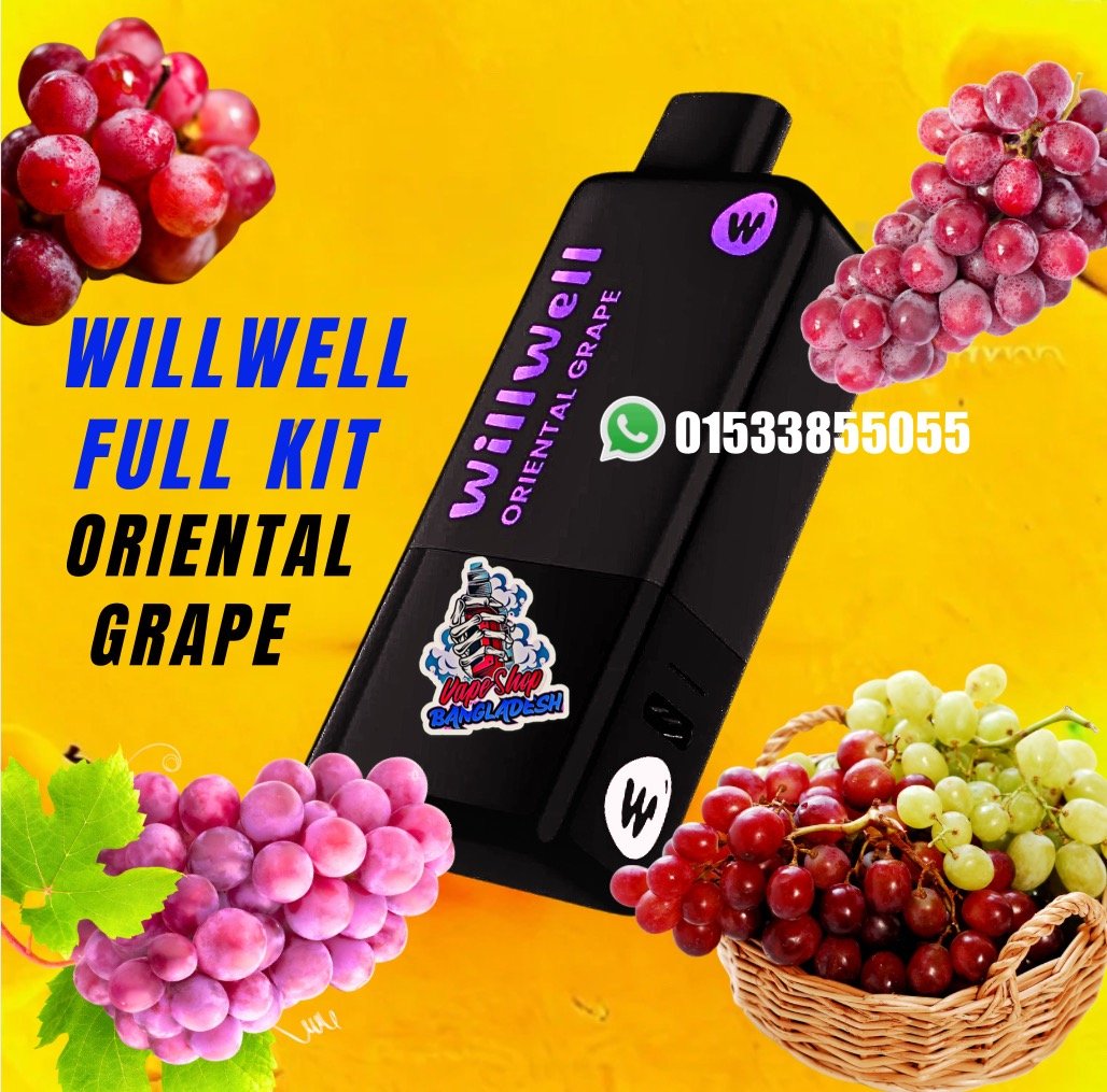 WILL WELL 11,000 PUFFS FULL KIT ORIENTAL GRAPE