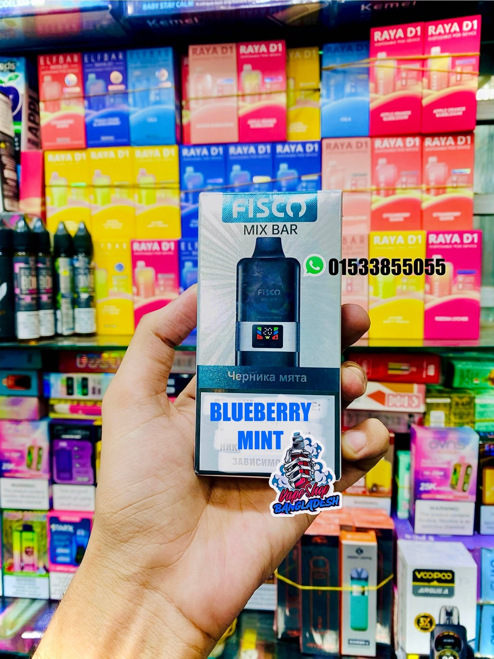 FISCO MIX BAR 12000-16000 PUFFS BLUEBERRY MINT