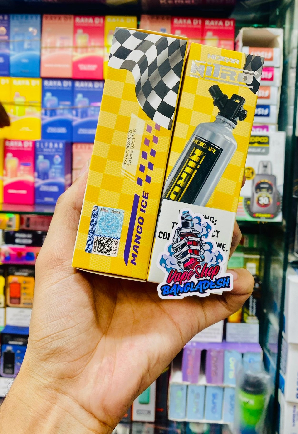 HCIGAR NITRO 9000 PUFFS  MANGO ICE