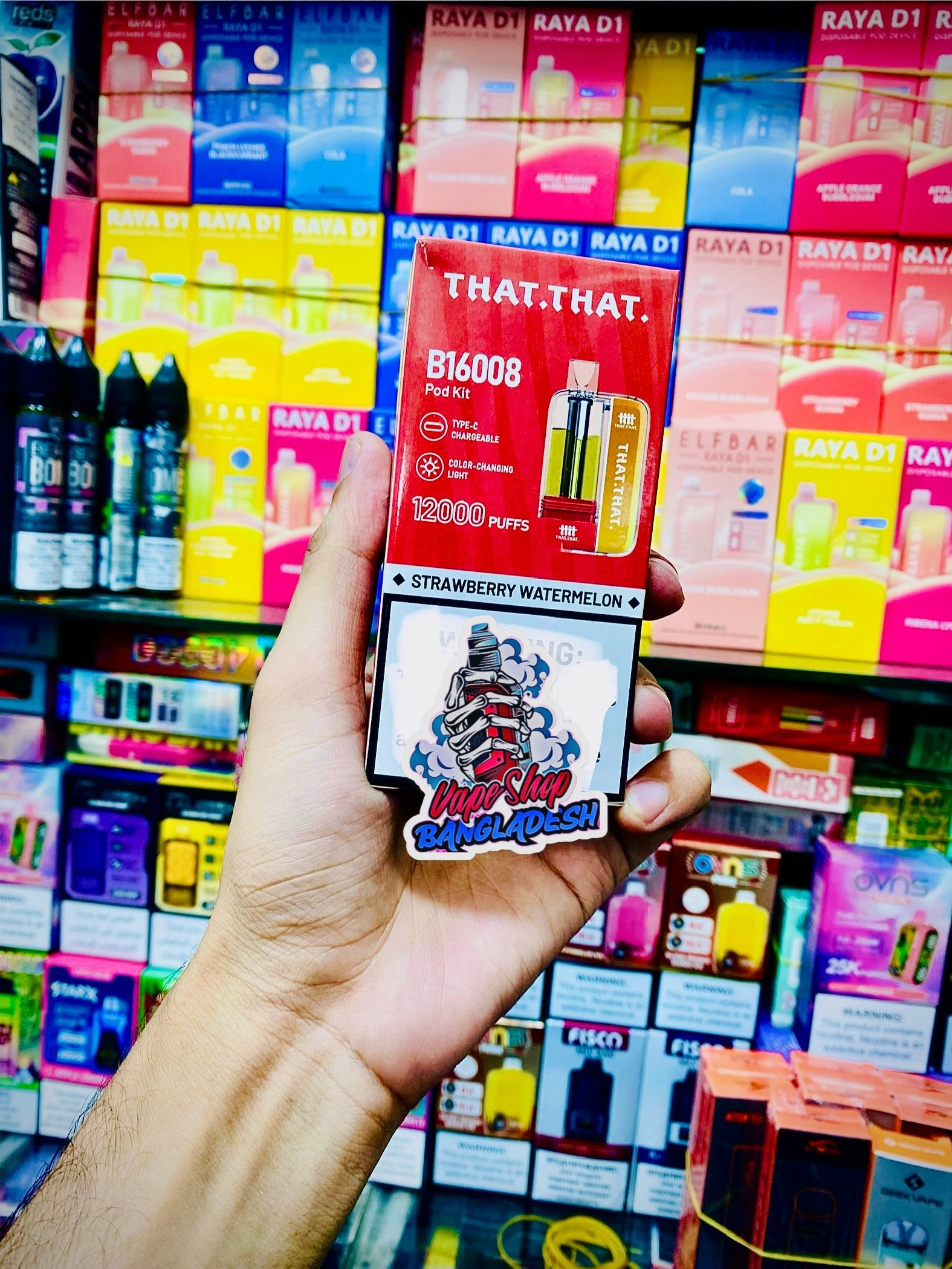 THAT THAT 12,000 PUFFS FULL KIT STRAWBERRY WATERMELON
