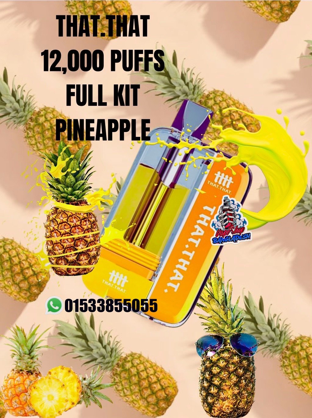 THAT THAT 12,000 PUFFS FULL KIT PINEAPPLE